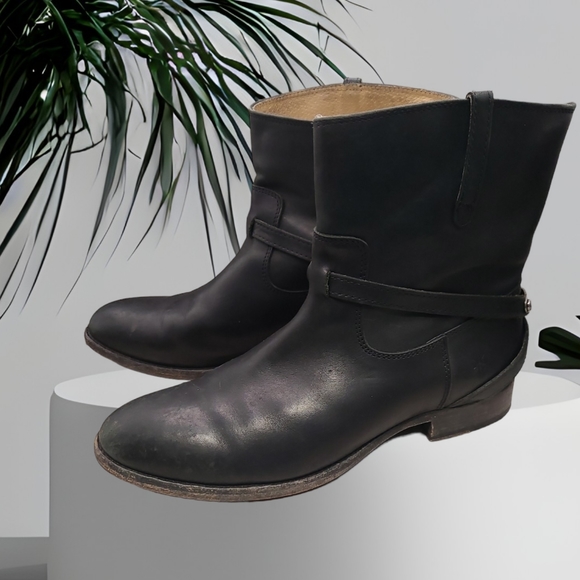 Frye black leather boots size 9 - Picture 1 of 15